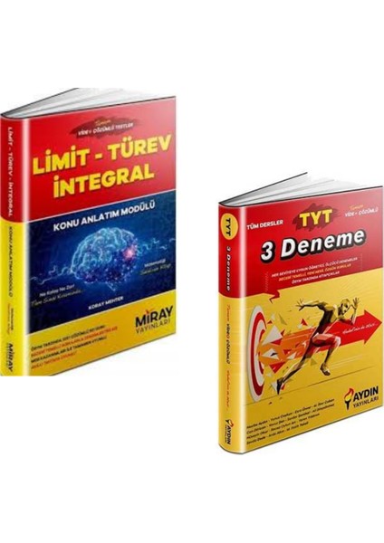 Limit Türev Integral Konu Anlatım Modülü - Aydın Yayınları TYT Tüm Dersler 3 Deneme