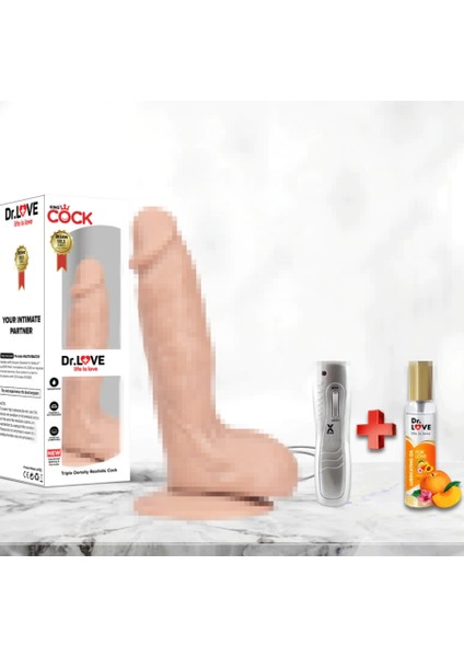 18 cm Titreşimli Ten Rengi Anal + Dildo + Vibratör + Kay...