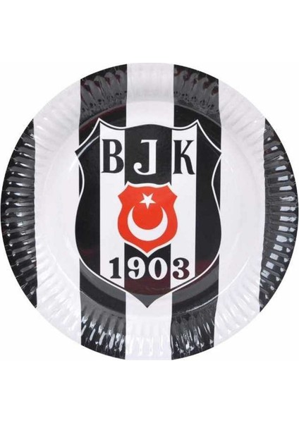 Beşiktaş Temalı Karton Tabak 8 Adet