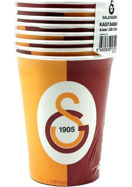Galatasaray Temalı Karton Bardak 8 Adet modelleri