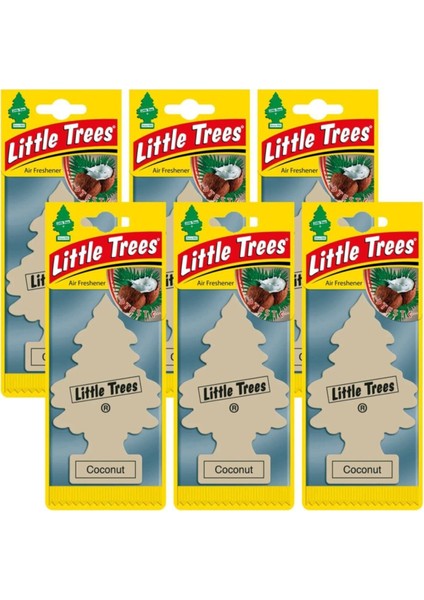 Little Trees Coconut Hindistan Cevizi Aromalı Oto Kokusu 6 Adet