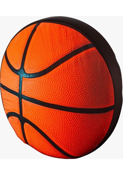 3 Boyutlu Dijital Baskılı Basketbol Topu Desenli Yastık-Kırlent-Minder