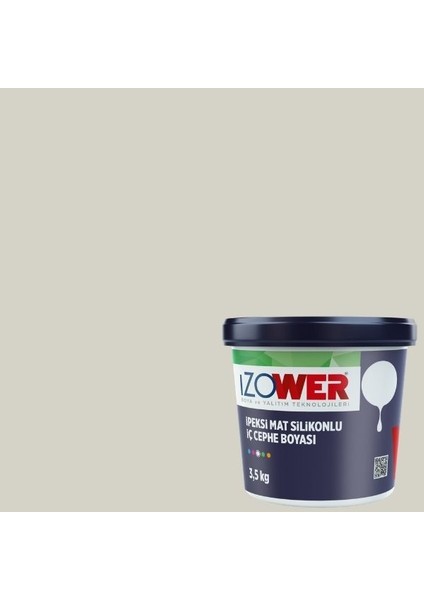 Izower Ipeksi Mat Silikonlu Iç Cephe Boyası ( Silinebilir ) - Kristal 30 ( 3.5kg )