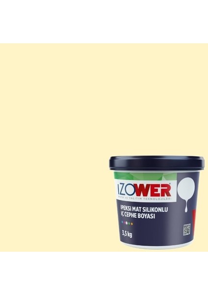 Izower Ipeksi Mat Silikonlu Iç Cephe Boyası ( Silinebilir ) - Yeni Fildisi 10 ( 3.5kg )