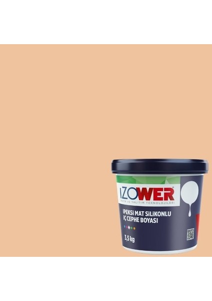 Izower Ipeksi Mat Silikonlu Iç Cephe Boyası ( Silinebilir ) - Karamela 30 ( 3.5kg )