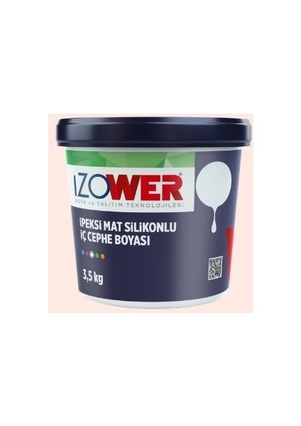 Izower Ipeksi Mat Silikonlu Iç Cephe Boyası ( Silinebilir ) - Pamuk Şekeri 10 ( 3.5kg )