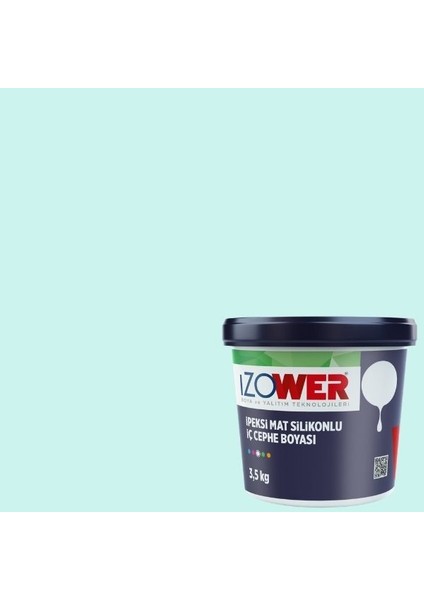 Izower Ipeksi Mat Silikonlu Iç Cephe Boyası ( Silinebilir ) - Nil Yesili 20 ( 3.5kg )