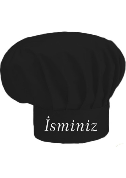 Kişiye Özel Isim Nakışlı Şef Mantar Kep