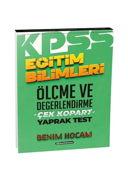 Benim Hocam Yayınları Eğitim Bilimleri Ölçme ve Değerlendirme Çek Kopart Yaprak Test