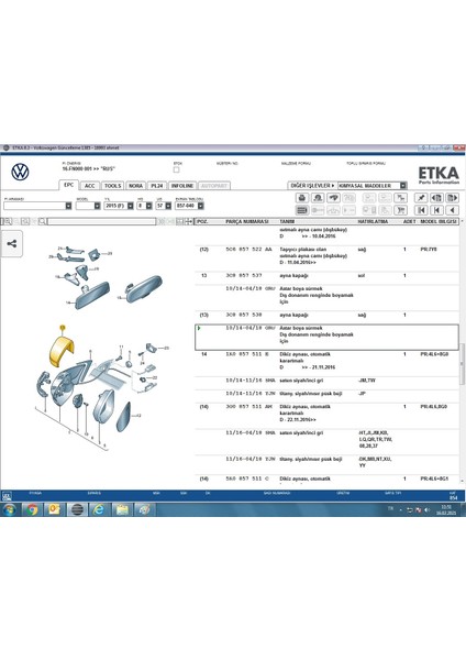 Passat B7 Cc Jetta Scirocco Eos Sağ Ayna Kapağı (Beyaz) 3C8857538