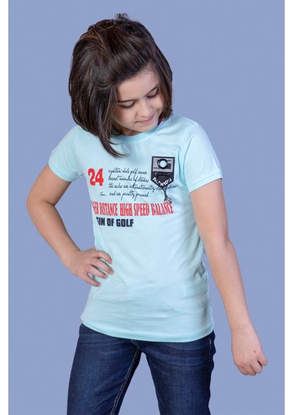 Erkek Çocuk Baskılı Arma Detaylı Tişört