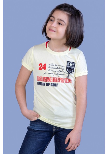 Erkek Çocuk Baskılı Arma Detaylı Tişört