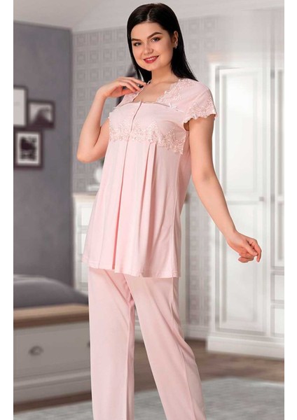 t Dantelli Lohusa Pijama Takımı