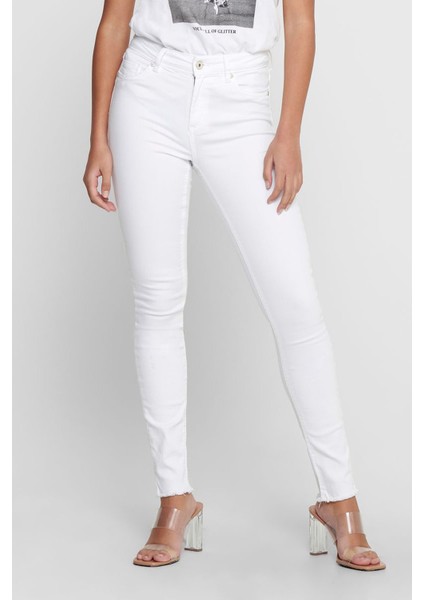 Kadın Beyaz Jean Pantolon 15155438
