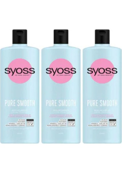 Pure Smooth Micellar Şampuan 500 ml x 3 Adet