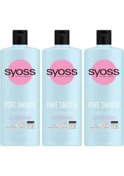 Pure Smooth Micellar Şampuan 500 ml x 3 Adet