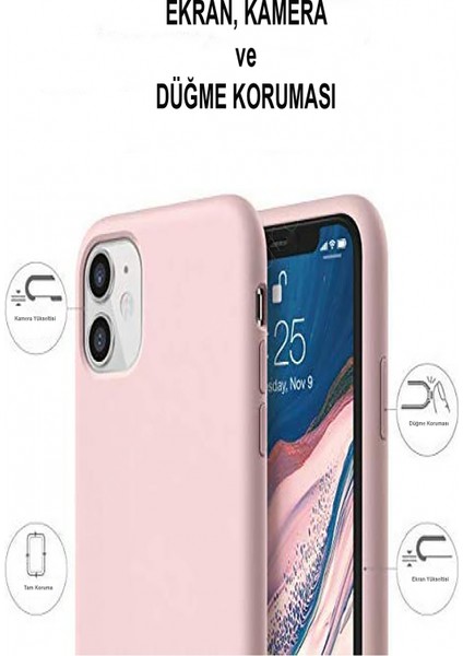 Case World Apple iPhone 7 Silikon Kılıf Altı Kapalı Içi Kadife Lansman Silikon Kılıf Turkuaz