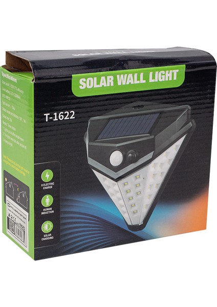 Melek Store Powermaster T-1622 40 Ledli 120* 5 mt Görüş Açısı Solar Üçgen Tip Işıldak Fener