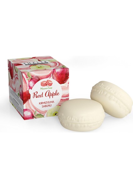 Kırmızı Elma Macaron Sabunu - 100 gr