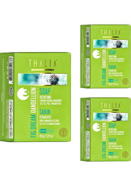 Fig Dream Karahindiba Özlü Dandelion Katı Sabun - 150 gr x 3 Adet
