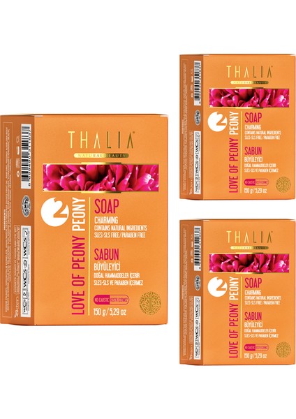 Love Of Peony Şakayık Özlü Katı Sabun - 150 gr x 3 Adet