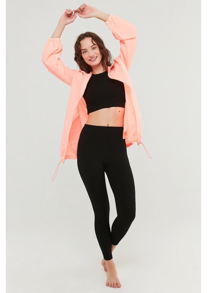 Parlak Koral Neon Crinkle Raincoat fırsatları