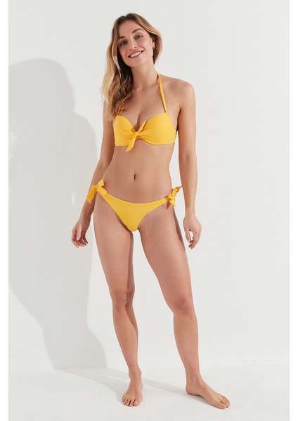 Sarı Basic Cup Bikini Üstü