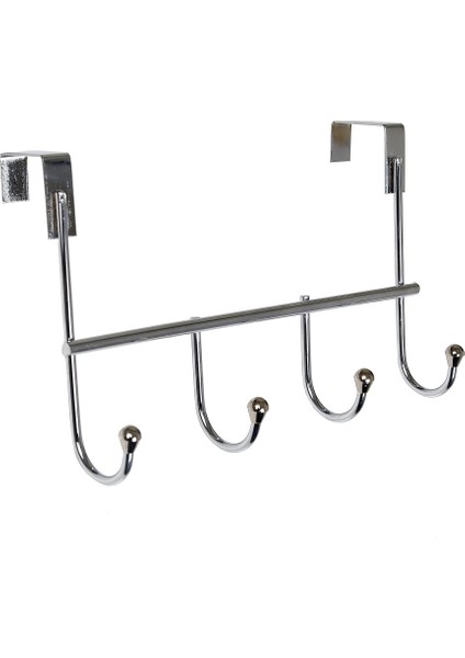 Kapı Arkası Askılık 4 Kancalı Metal