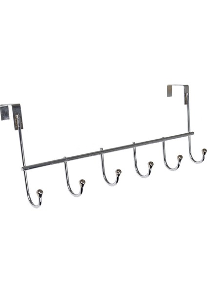 Kapı Arkası Askılık 6 Kancalı Metal