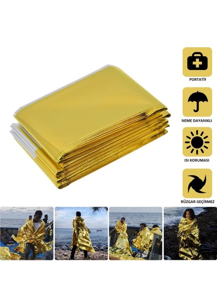 Acil Durum Ilk Yardım Battaniyesi Deprem Yanık Termal Battaniye Sıcak Nem ve Soğuktan Koruma Su Geçirmez modelleri