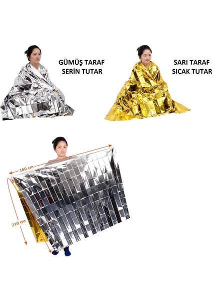 Acil Durum Ilk Yardım Battaniyesi Deprem Yanık Termal Battaniye Sıcak Nem ve Soğuktan Koruma Su Geçirmez fırsatları