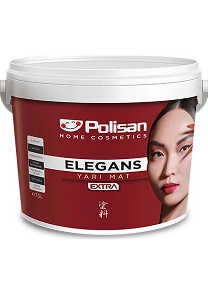 Elegans Extra Yarı Mat Antibakteriyel Iç Cephe Boyası Tüm Renkler 15 Litre - 20 Kilogram Cİ-7601 / Dingin Gri