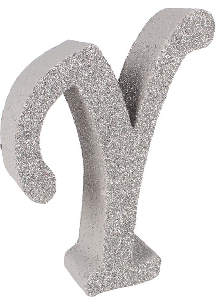3D Kalın Simli Strafor Harf 4CMX15CM Gümüş Y