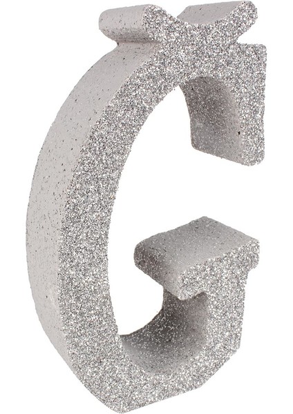 3D Kalın Simli Strafor Harf 4CMX15CM Gümüş Ğ