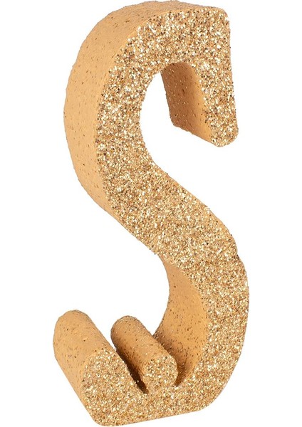 Üç Boyutlu Simli Strafor Harfler Gold 15CMX4CM Ş