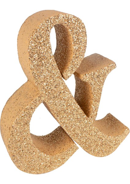 Üç Boyutlu Simli Strafor Harfler Gold 15CMX4CM ve Işareti