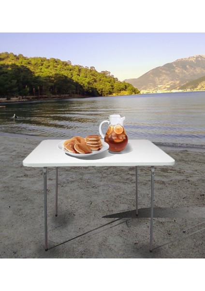 Katlanır Bahçe Piknik Kamp Sehpası Vip Katlanır Masa ( Beyaz ) 60X80CM fiyatları
