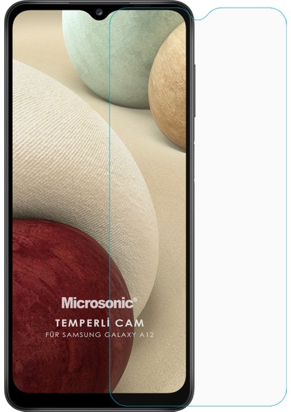 Samsung Galaxy A12 Tempered Glass Cam Ekran Koruyucu