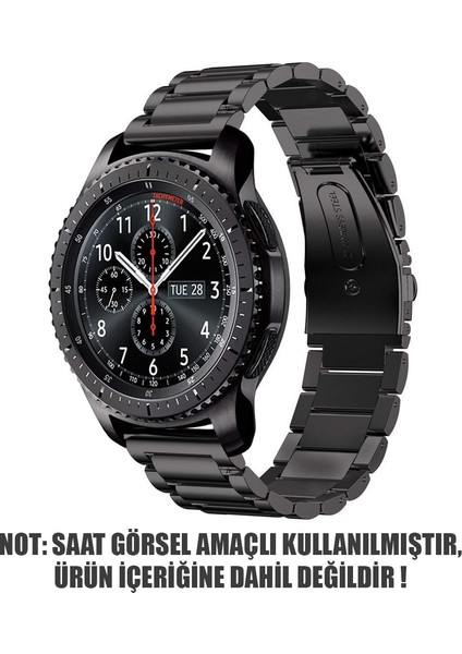 Samsung Gear S3 Classic Metal Stainless Steel Kordon Siyah fiyatları