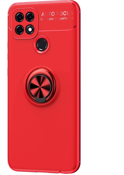 Oppo A15S Kılıf Kickstand Ring Holder Kırmızı fiyatları