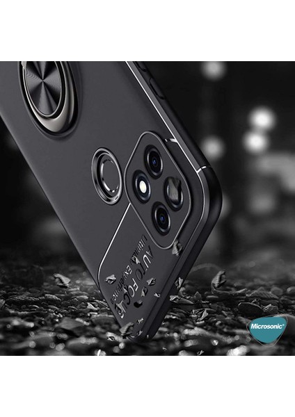 Oppo A15S Kılıf Kickstand Ring Holder Kırmızı modelleri