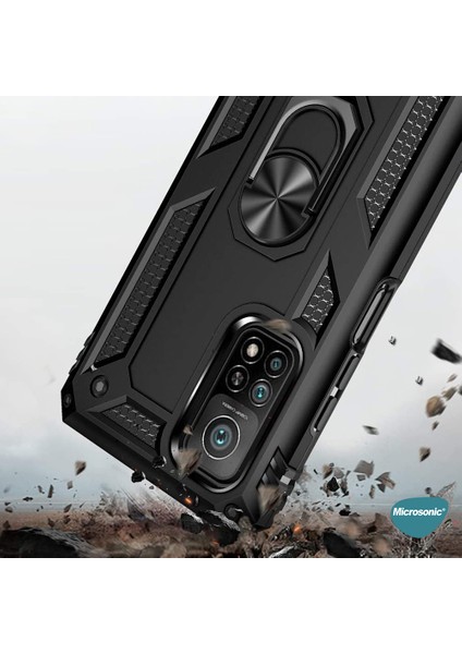 Xiaomi Mi 10T Kılıf Military Ring Holder Gold fırsatları