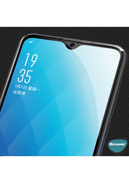 Oppo A15S Tam Kaplayan Temperli Cam Ekran Koruyucu Siyah