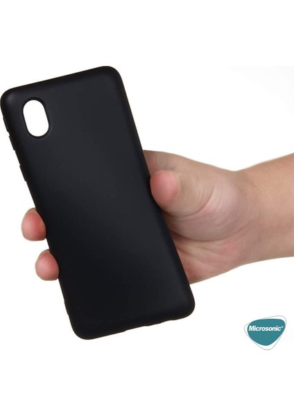 Matte Silicone Samsung Galaxy A01 Core Kılıf Siyah