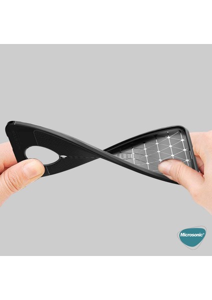 Xiaomi Poco F2 Pro Kılıf Deri Dokulu Silikon Kırmızı