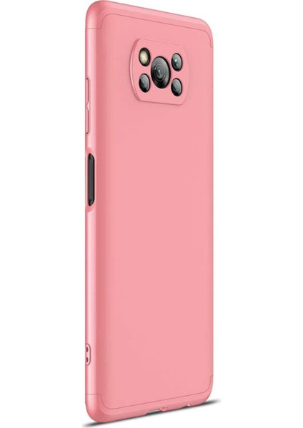 Xiaomi Poco X3 Nfc Kılıf Double Dip 360 Protective Rose Gold