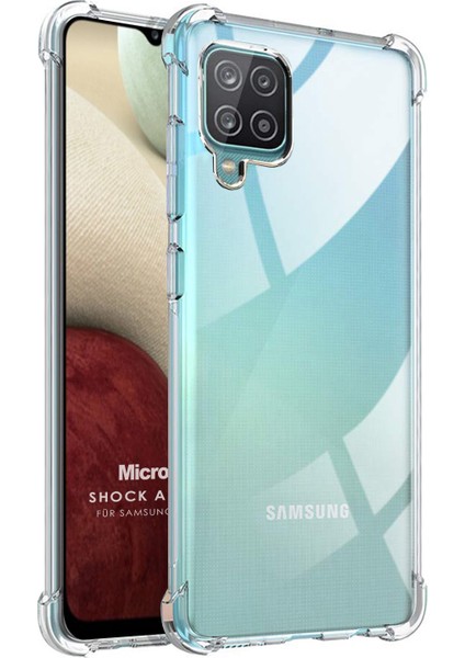 Samsung Galaxy A12 Kılıf Shock Absorbing Şeffaf