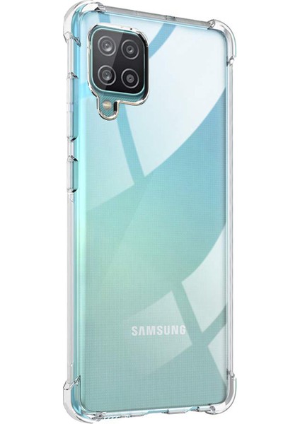 Samsung Galaxy A12 Kılıf Shock Absorbing Şeffaf