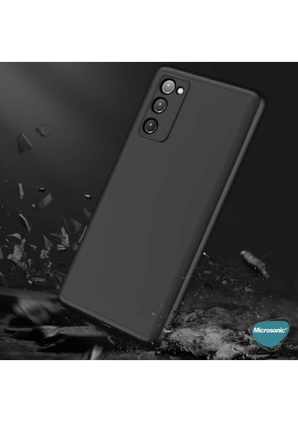 Samsung Galaxy S20 Fe Kılıf Double Dip 360 Protective Siyah Mavi modelleri