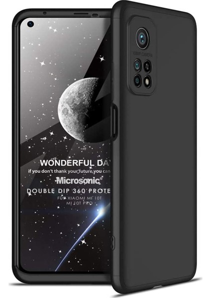 Xiaomi Mi 10T Kılıf Double Dip 360 Protective Siyah